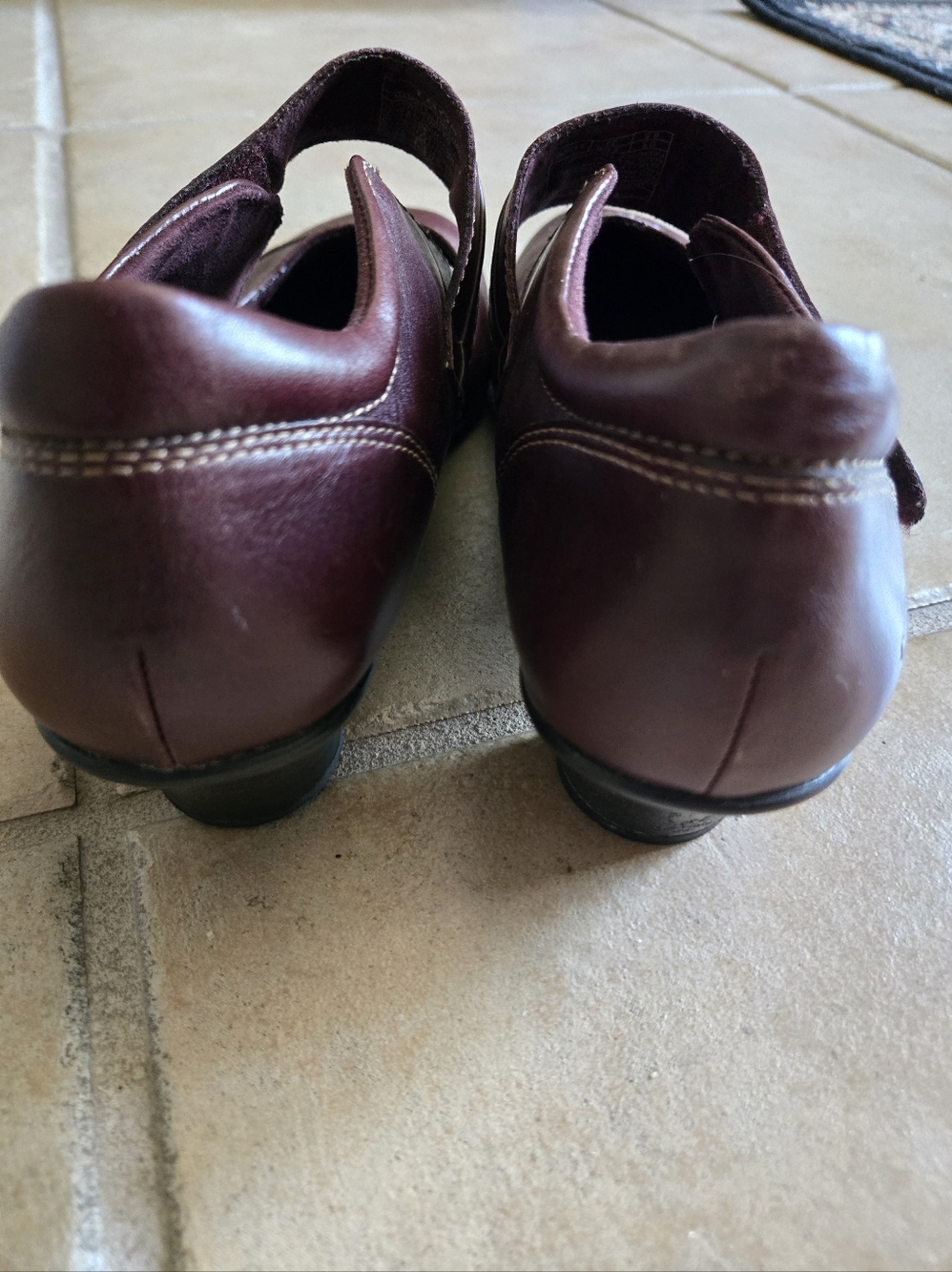Taos Footwear Burgundy Leather Mary Jane Majesty Low Heel Button Strap Shoes 8.5 - Picture 10 of 13